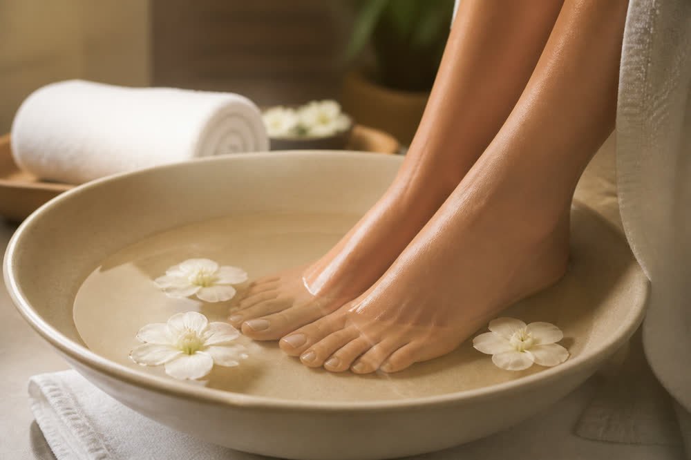 Relaxing pedicure treatment